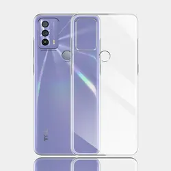 Crystal Clear Silicone Soft TPU Phone Cover - Transparent Protective Case for TCL 20L Plus (Clear)