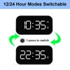 Digital Touch Alarm Clock 5 Inch Black Full Screen Fashion White /Green Display 100dB Extra Alarm Clock Home Decor for Bedroom 6