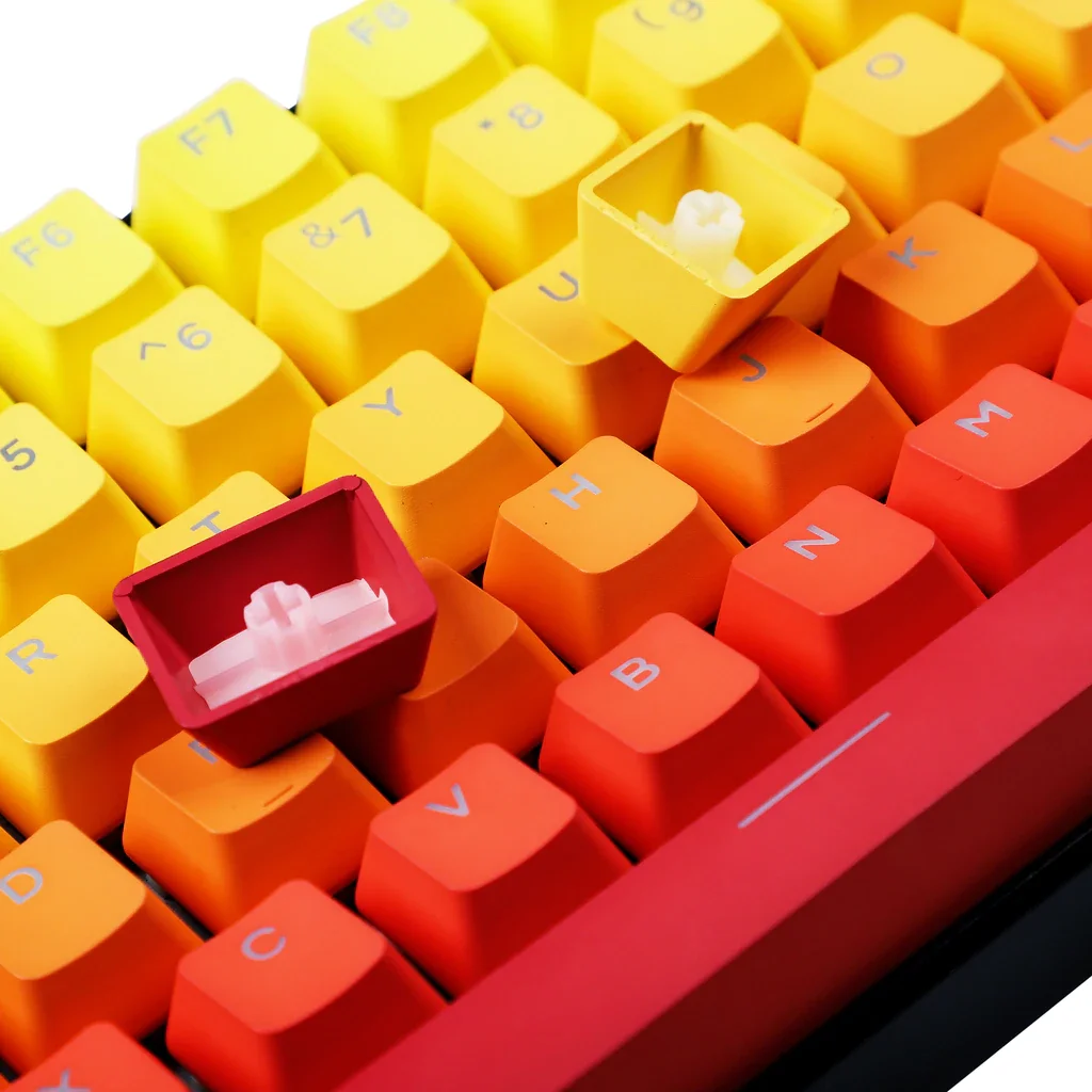 tiro backlit keycaps para mx mecânico 104 87 84 68