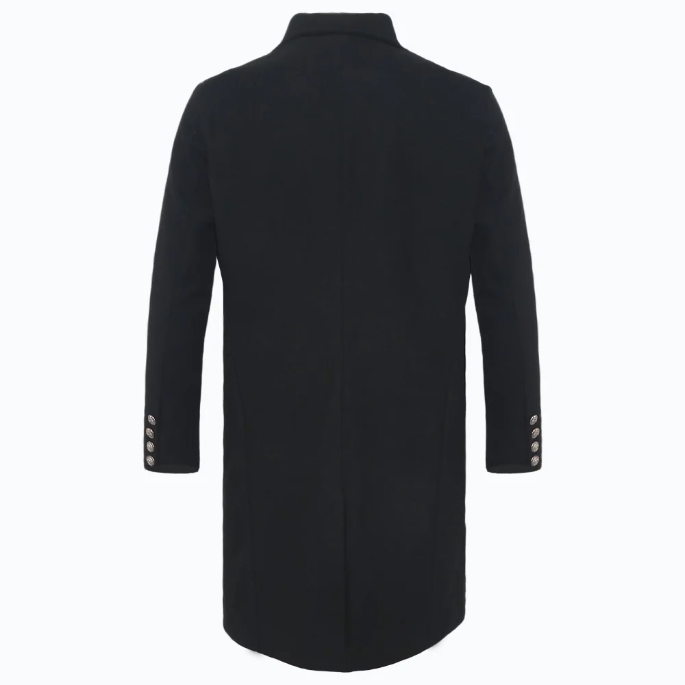 European and American Men's Jackets Casual Lapel Loose Trench Clothing Double Breasted Elegant Male Windbreaker For Winter