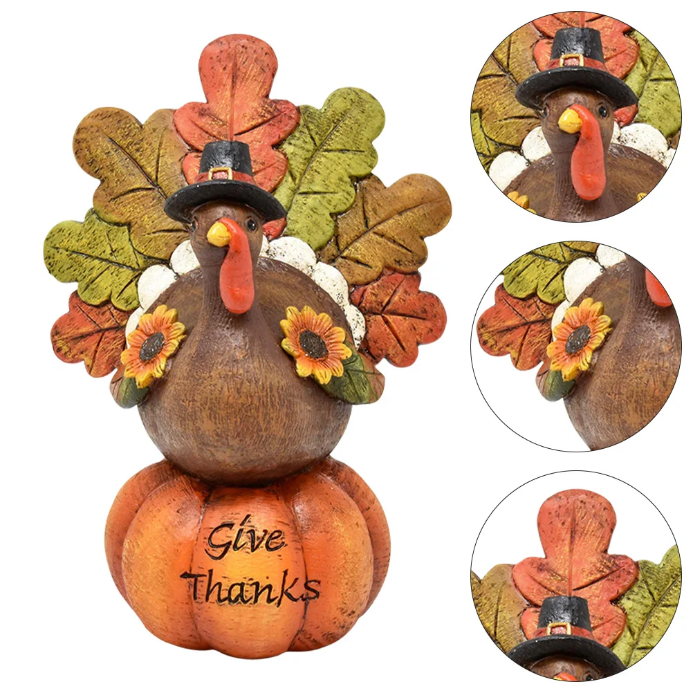 

Turkey Pumpkin Figurine Turkey Table Decorations Harvest Centerpiece Decor Fake Fall Pumpkin Thanksgiving Decorations Turkey