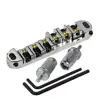 Chrome Metal Plated Roller Saddle Tune-O-Matic Bridge for Les Paul Style Electric Guitar Replacement 1