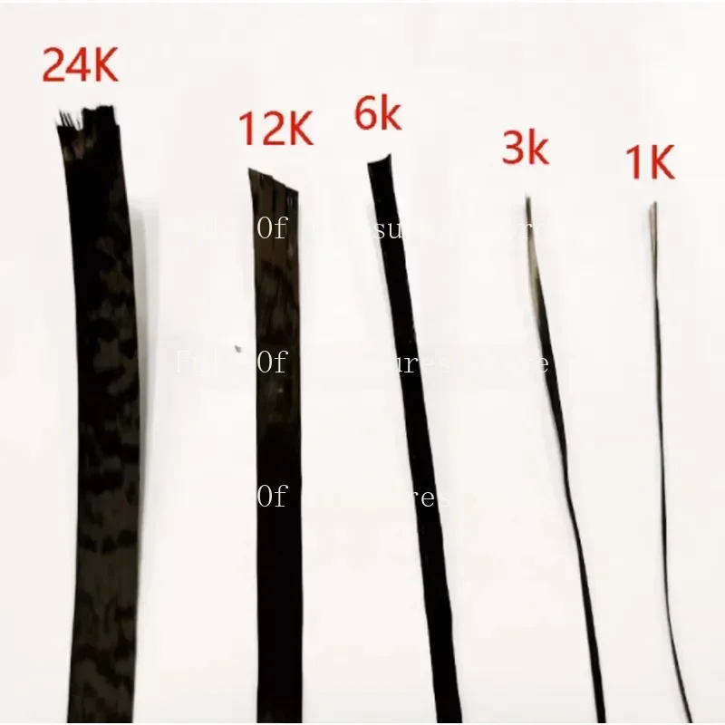 High Modulus 1k/3K/6K/12K/24K Carbon Fiber Roving Yarn Filament Conductive Heating Filament 3800Mpa 10m