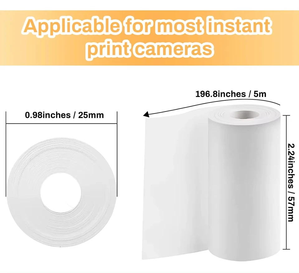 Thermisch papier rol 57*30mm Printpapier voor etikettenprinter Kinderen Instant Camera Navul Printpapier, kopen vanaf een prijs van 9.43