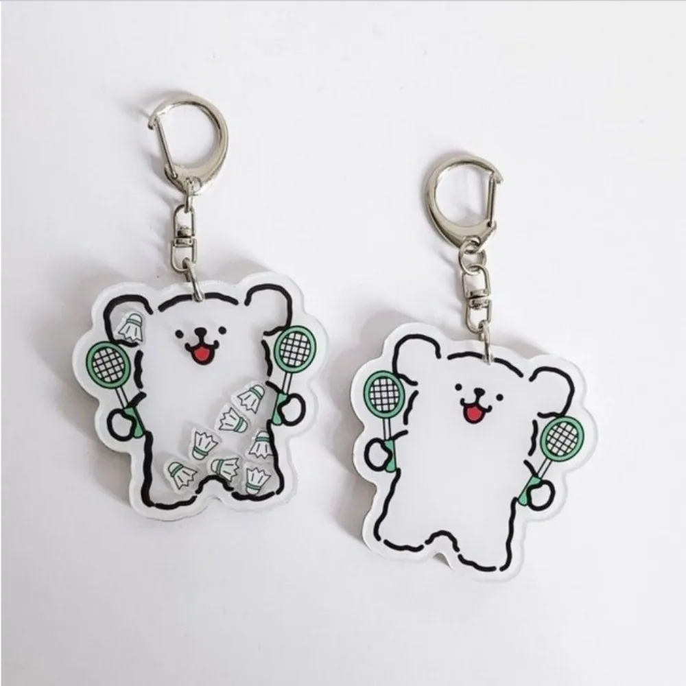 

Acrylic Acrylic Shake Ball Line Puppy Keychain Practical Pendant Mini Acrylic Pendant Hard Keychain Pendant