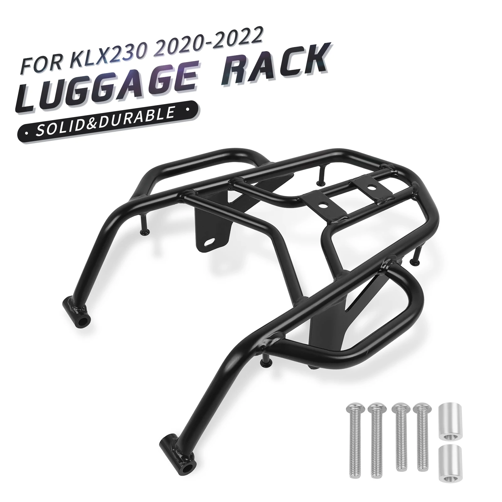 

Motorcycle Rear Seat Luggage Rack With Handle Grip Luggage Support Shelf For Kawasaki KLX230 KLX 230 2020 2021 2022