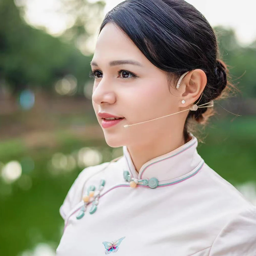 Headband Microphone 3.5mm 3 Pin 4 Pin XLR Plug Double Earhook Headset Mic