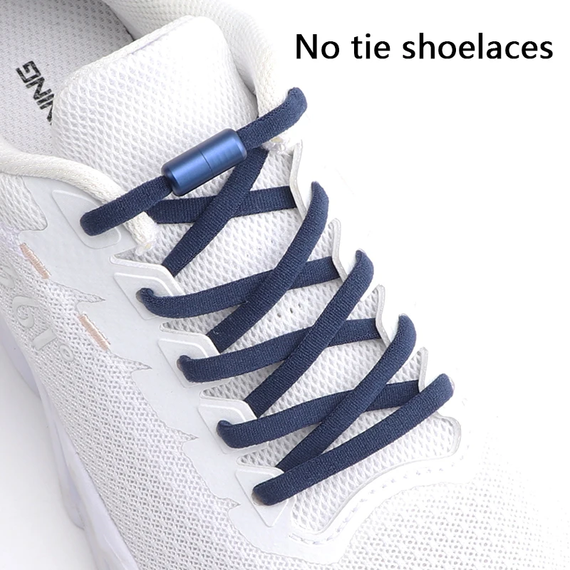 No Tie Shoelaces Metal Lace Lock with Elastic Shoe Laces System for Sneaker  Running Shoes for Kids and Adults - AliExpress