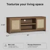 Modern Hampstead TV Stand for Living Room - Entertainment Center for 65 Inch TV with Rattan Doors Cabinet 4