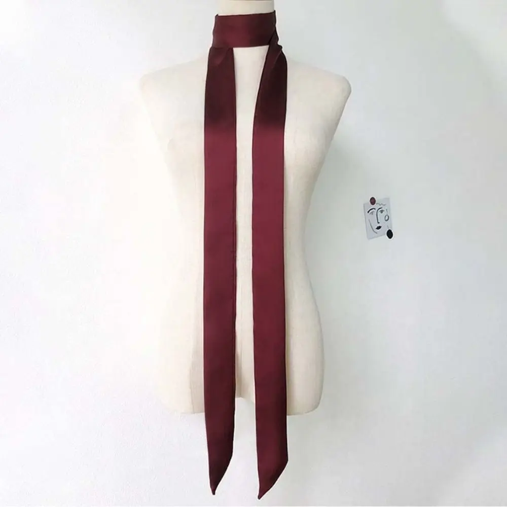 

Галстуки-бабочки, длинный шелковый шарф, элегантная ткань, атласные шарфы, галстук, шарф, аксессуары, атласный платок для женщин