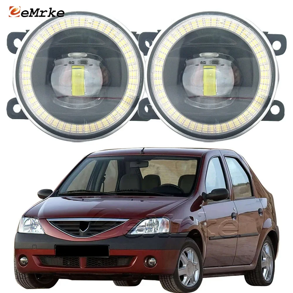 

Car Lens Fog Lamp Assembly Angel Eyes Led DRL Lights PTF 15W 12V for Dacia Renault Logan LS_ MCV Estate KS_ Pickup US_ 2004-2012