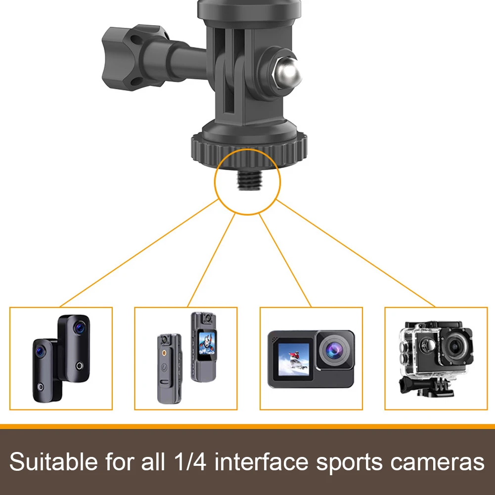 Expansion Adapter Mount 1/4 Inch Car Sun Visor Action Camera Mount Bracket For DJI Osmo Pocket 3 Action 4 Insta360 Camera