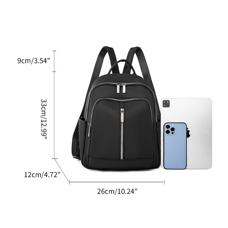 Nylon School Backpack College Book Bags Travel Casual Bag for Student