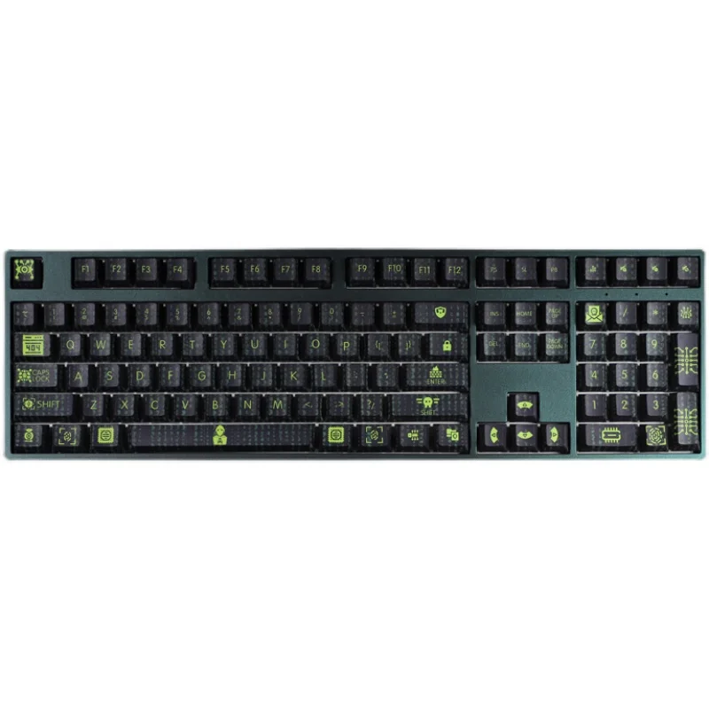 Chave Hacker Tema Pbt Chave Boné Hacker Ficção Científica Dados Cyberpunk Mecânico Teclado Boné 108 - Imagem 3