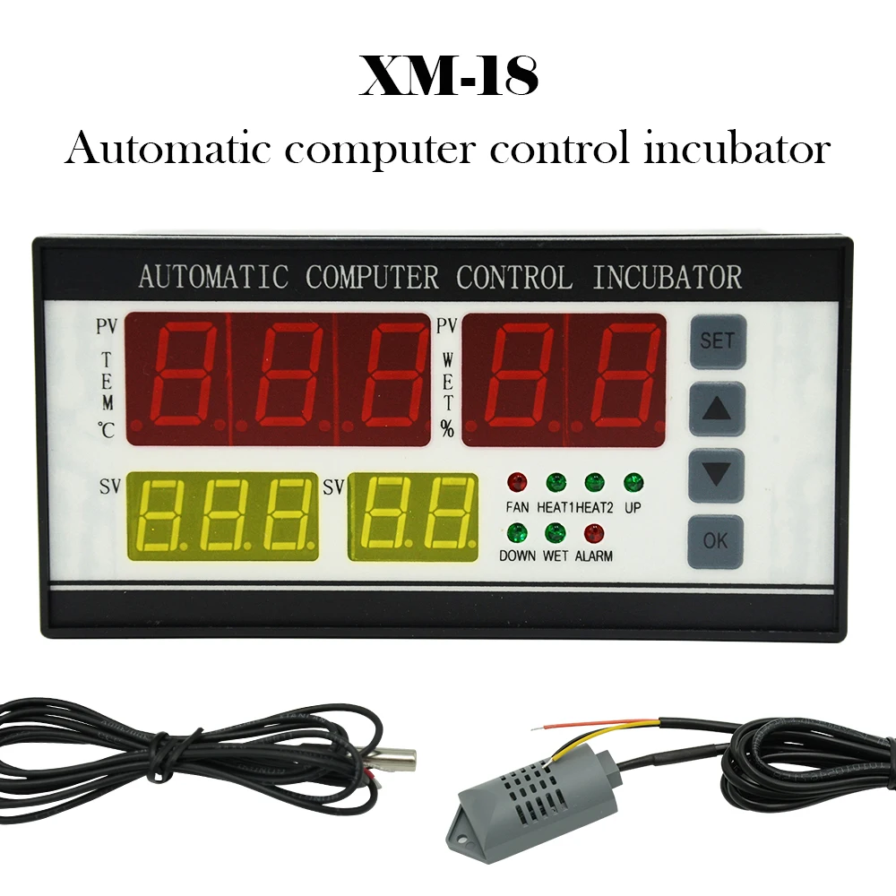 220V XM-18 Controller Hatchery Machine Digital Temperature Humidity Automatic Incubator Controller Egg Brooder Accessories