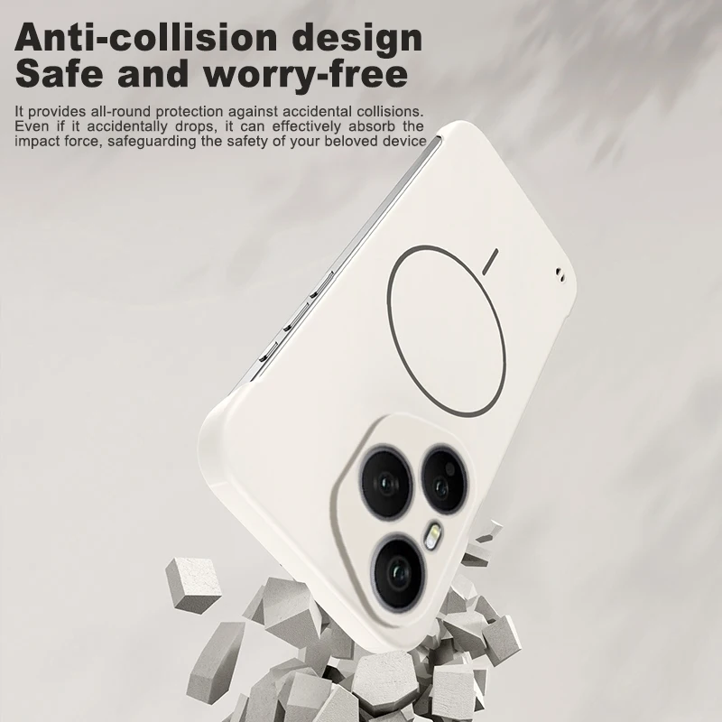 Magnetic Frameless Shockproof Matte Ultra Thin Hard Case with Wireless Charging Compatibility