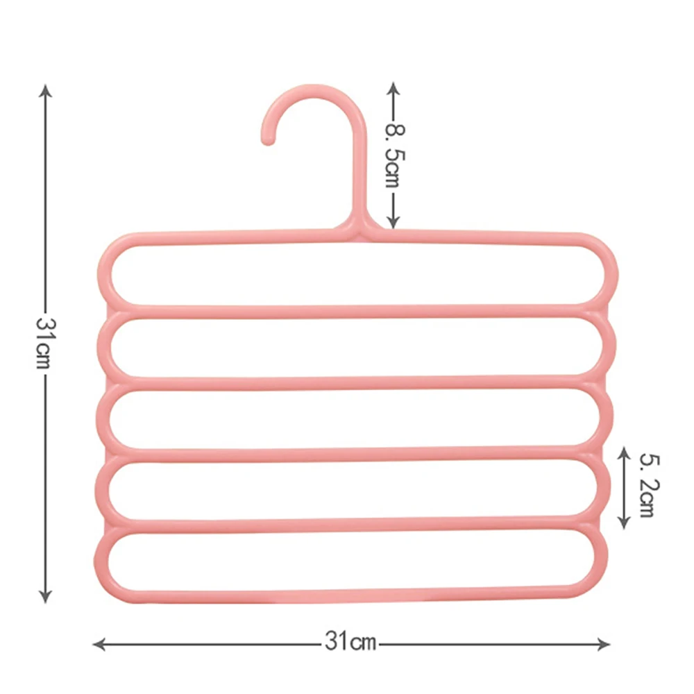Clothes Hanger Pants Rack Clothes Rack Storage Hanger Coat Organizer Towel Holder Multi-Layers Clothes Hangers Trousers Holders Closet Storage Organizers 5 Layers Pants Towel Scarfs Racks Storage Organization
