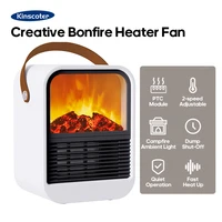 Portable Electric Fireplace Heater Desktop LED Flame Household Home Heating Stove Radiator Low Noise Warm Blower Fan for Indoor 1