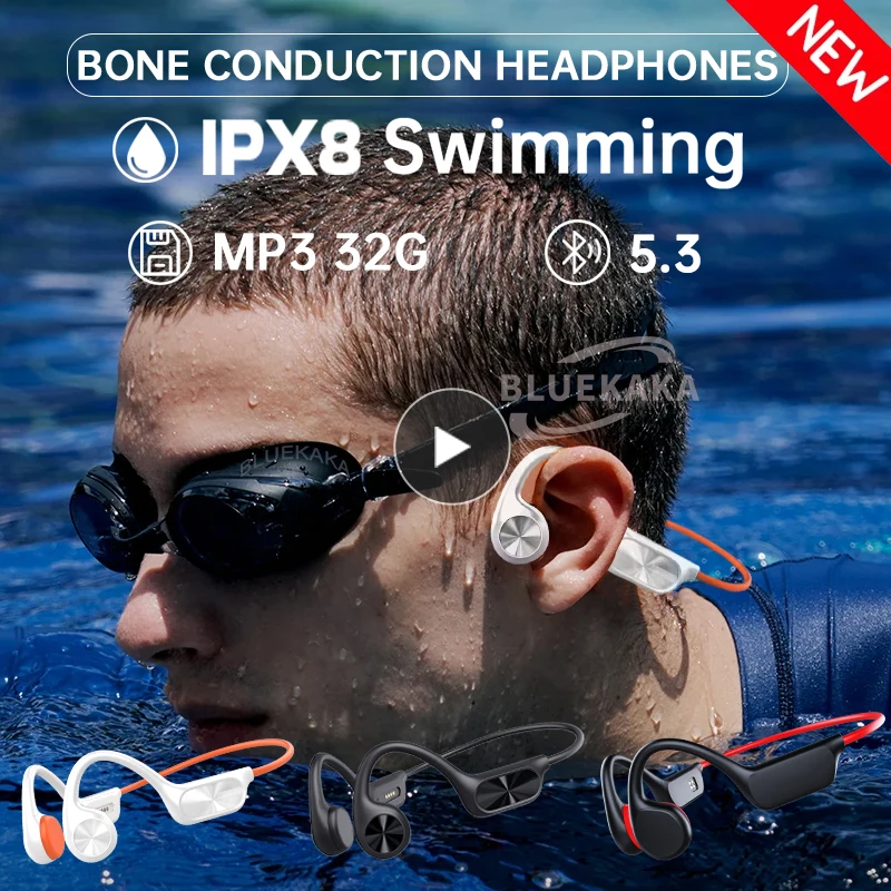 2025 Bone Conduction Waterproof Headphones with MP3 & Bluetooth 1