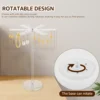 Acrylic Jewelry Organizer Display Necklace Holder Clear Rotating Necklace Organizer Stand for Necklaces Earring Pendant Bracelet 5