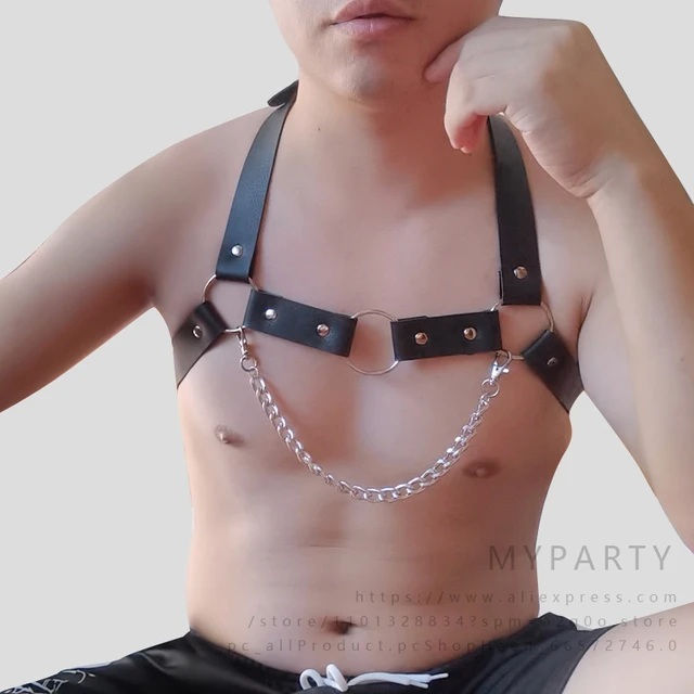 Men's Leather Body Harness Belts Straps Fetish Rave Costumes Gay Sex  Clothing Punk Gothic Fashion Chest Shoulder Harness Tops - AliExpress