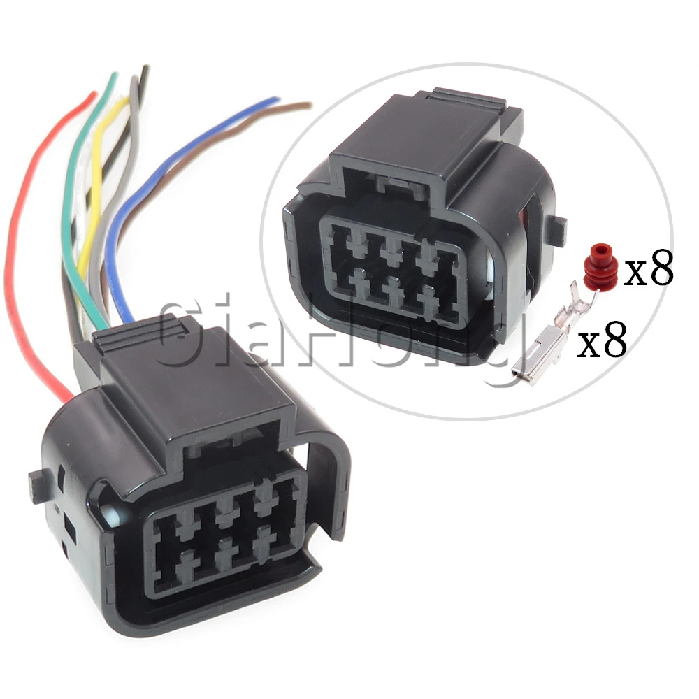 

1 Set 8 Ways MG644345 Car Headlight Driver Wiring Waterproof Socket For Hyundai Elantra IX25 IX35 Kia Starter