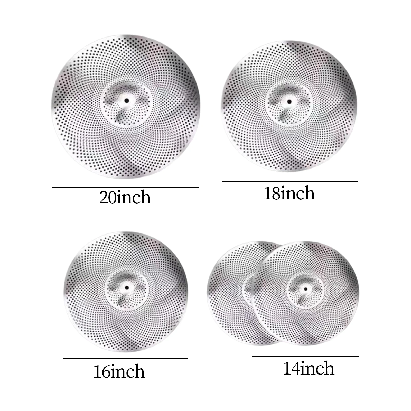 5x Low Volume Drummer Practice Cymbal Quiet Drumming Accessory Percussion Instrument Mute Cymbal Set For Beginners Practice Eqm