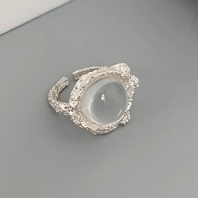 Adjustable Open Natural Moonstone Rings For Women Dating Fine Gothic Style Party Jewelry Teens Cool Gift Fit Valentines Day finger rings,fashion rings,fashion ring,crystal rings,stone rings