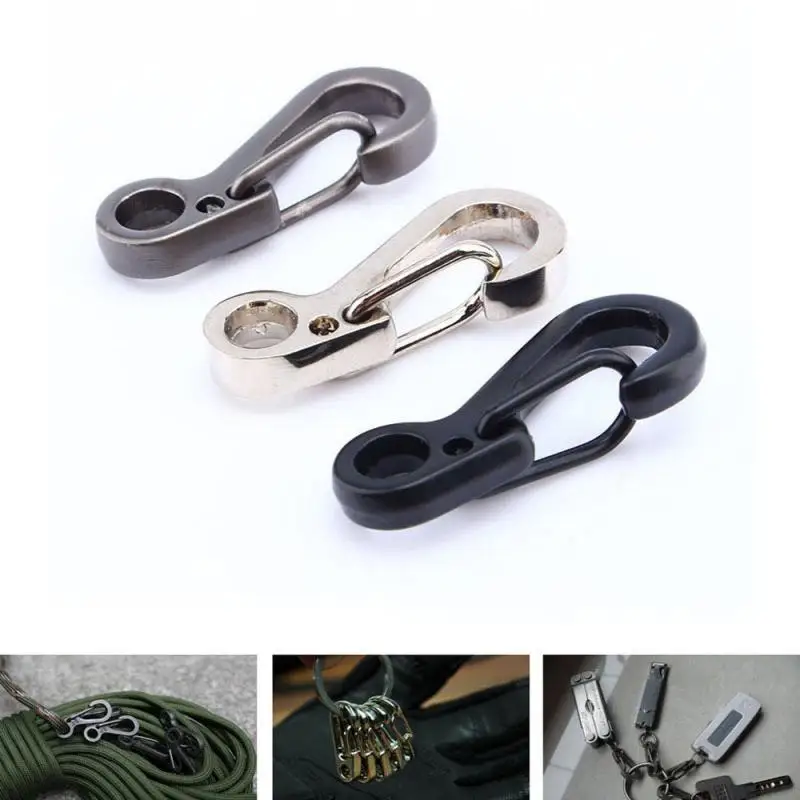 

1/3 Pcs Equipment Survival EDC Paracord Carabiner Snap Mini SF Spring Clip Camping Hiking Hook Backpack Tactical Buckle Clip