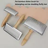 New Dog Short Hair Brush Dog Comb Solid Wood Cat Comb Pet Hair Remover Large Dog Comb Car Animal Hair Brush GSZ05 4