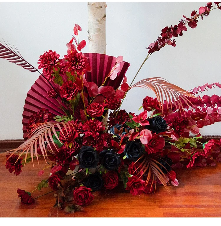 Flores, Borgonha Vinho Vermelho, Folhas De Ventilador