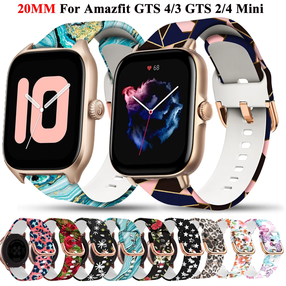 

20mm Replacement Smartwatch Wrist Strap For Xiaomi Amazfit GTS 3 GTS 4 Silicone Watchband GTR 42MM Bip 3 GTS2 GTS4 Mini Bracelet