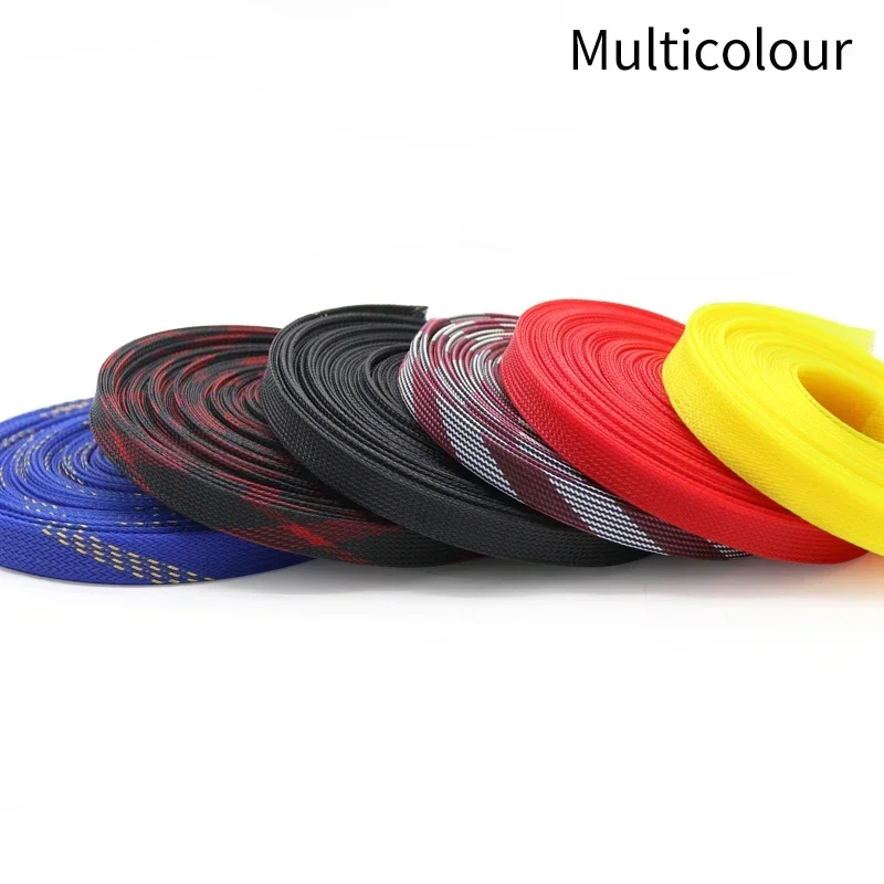 New Tight High Density PET Expandable Braided Sleeve wire mesh sleeve cable sleeve protective sleeve pet braid sleeves 1/10M 3 4 6 8 10 12 14 16 20 25 30 40mm Wire Cable Insulated Protection DIY