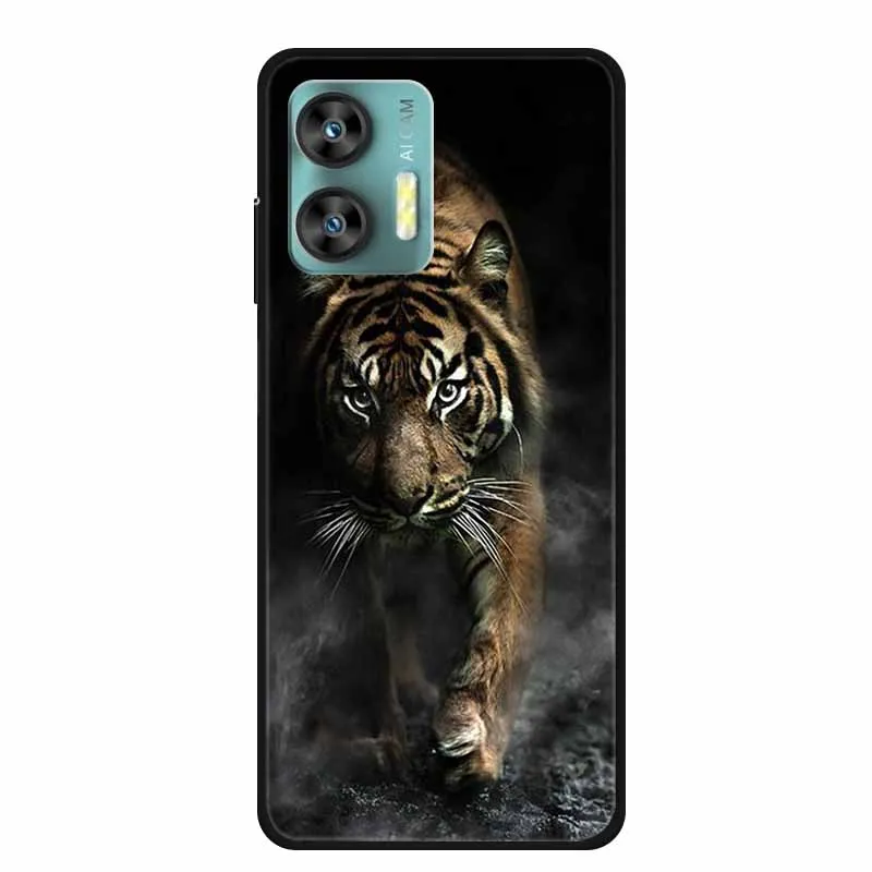Black Cool Cat Silicone Soft TPU Shockproof Phone Case