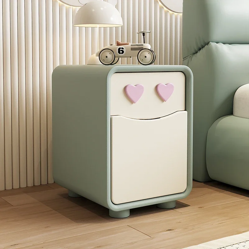 Bedside Table Kids Cabinet Children Nightstands Night Cute Mini Side Desk Drawer Mesas Tables Nachtkastje White Wood Furniture