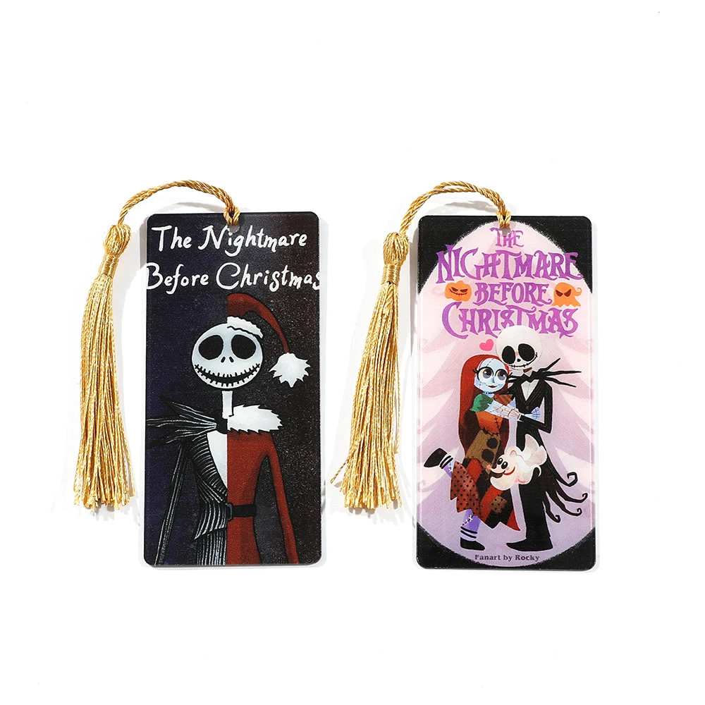 Acrylic Bookmark The Nightmare Before Christm With Tassel Reading Tag Gift
