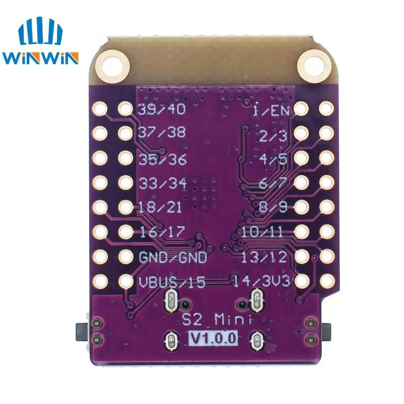 ESP32 ltMini V1.0.0 - LOLIN WIFI IOT Conseil basé ESP32-S2FN4R2 ESP32-S2 4MB FLspatule 2MB PSRAM Microchirurgie tionné Ardu37Compatible