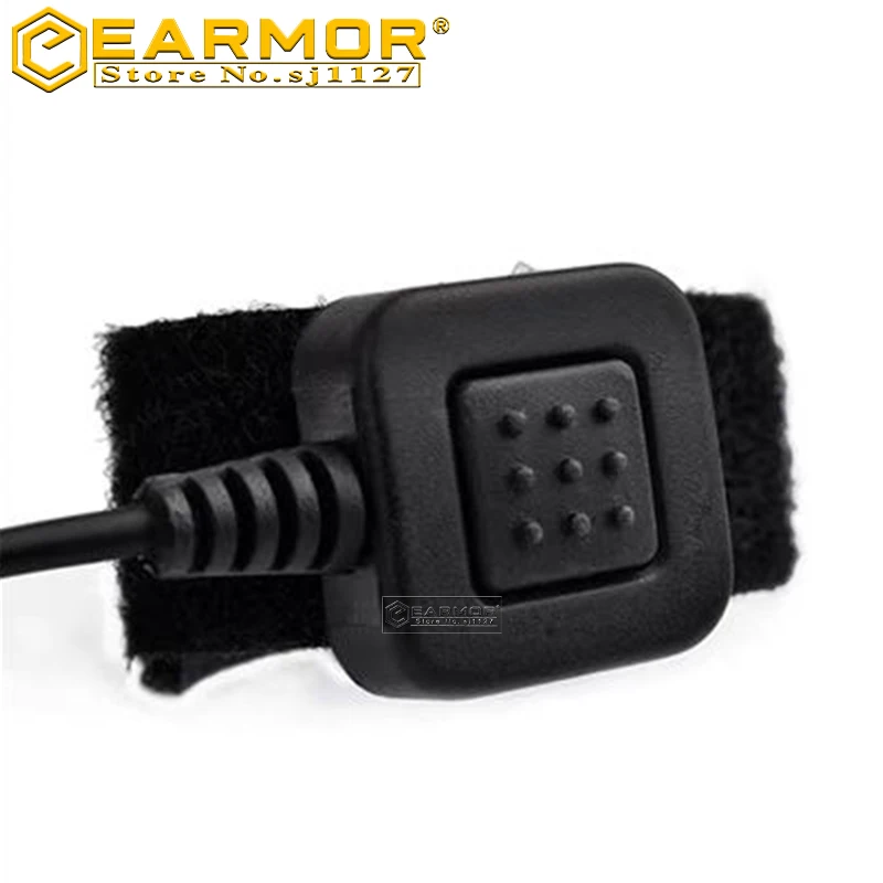 EARMOR-M50 Tactical Headset PTT Finger Call Button Shooting Earmuffs Extended Finger Button Adapter Compatible with M51 PTT