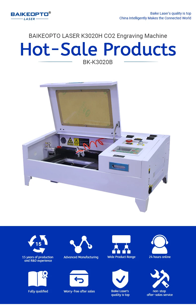 Factory Supply CO2 Laser Cutting Engraving Machine 3020 Rubber Seal Acrylic Cutter Easy to Operate
