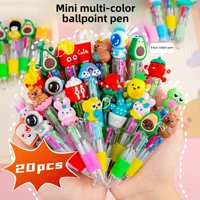 5-20Pcs/Lot Cute Cartoon 4 Color Mini Ballpoint Pen KawaiiUnicorn Flamingo Retractable Stationery Gift SchooOoffice Supplies 4