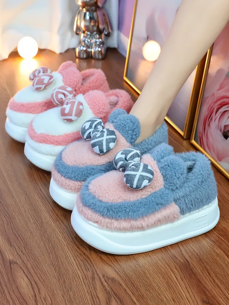 Platform Women's Indoor Cloud Fur Slippers - true deals club