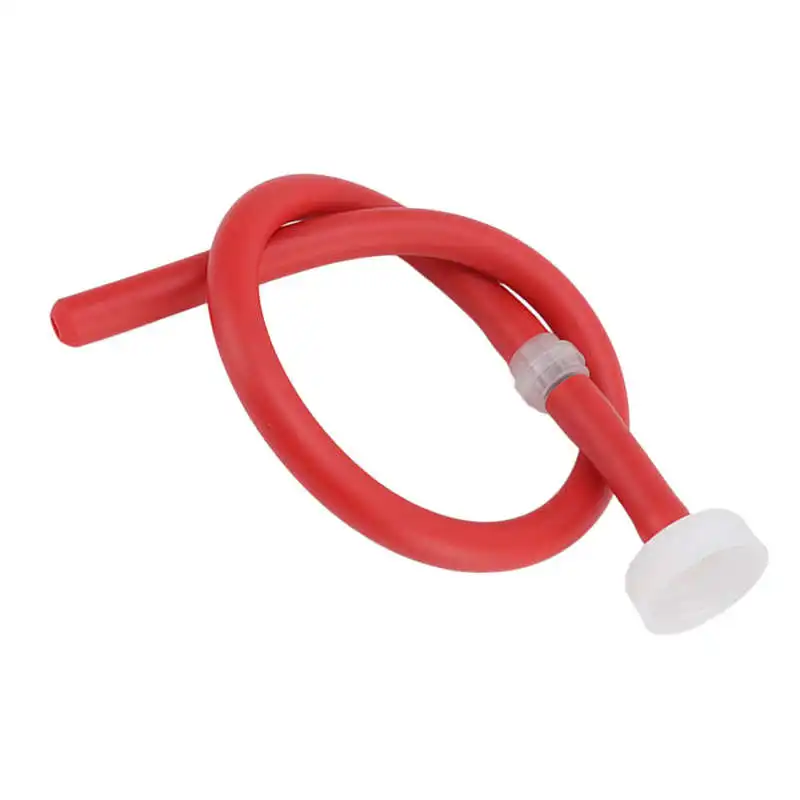 Enema Cleaning Tube Silicone Nozzle Anal Bowel Cleansing Enema Hose 50cm Red with Bottle Connector Cleaning Hose