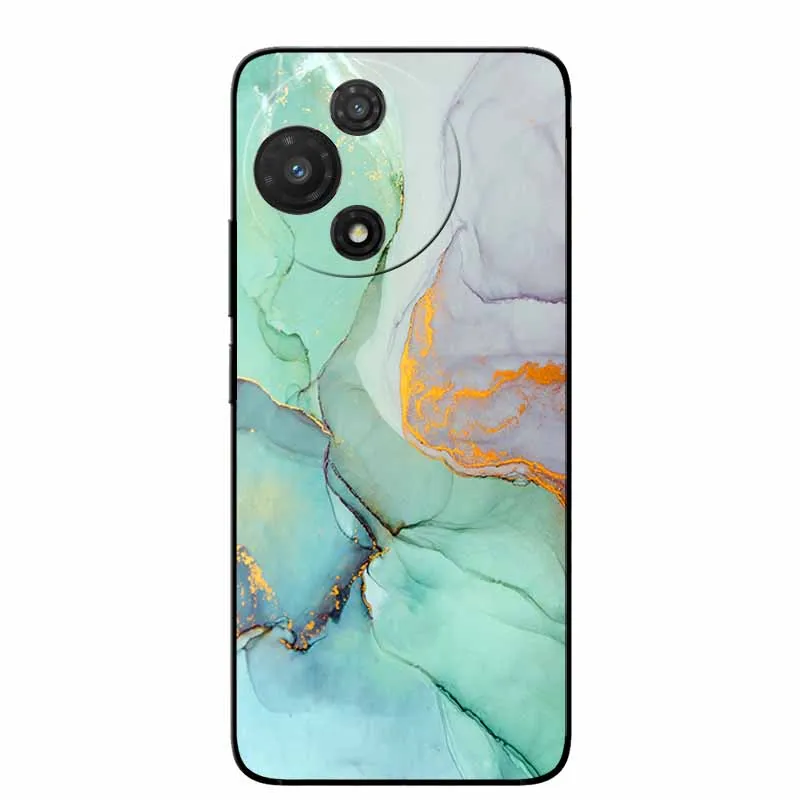 Marble Painted Silicone Back Cover - Soft TPU Protective Case