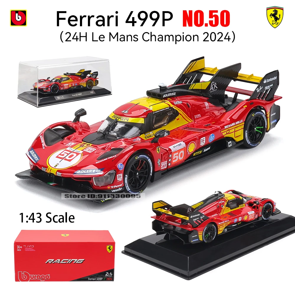 Luxury Diecast Ferrari 2024 499P with Acrylic Display