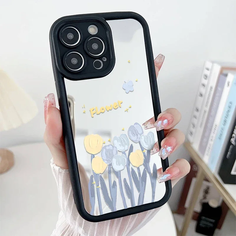 Elegant Floral Mirror Phone Case