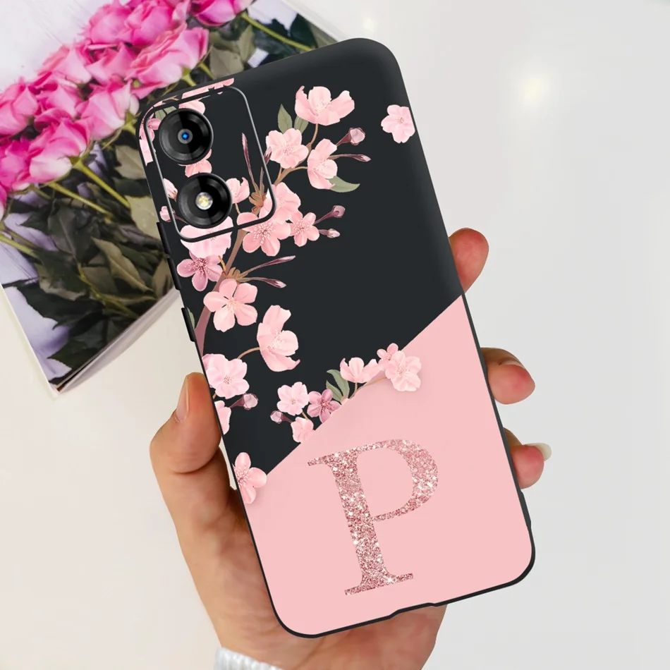 Cute Letter Soft Silicone TPU Slim Phone Back Cover Case