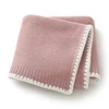 Baby Blankets Knitted Newborn Boy Girl Bedding Quilt 90*70CM Plaid Infant Stroller Swaddle Envelop Wrap Fashion Solid Super Soft 1