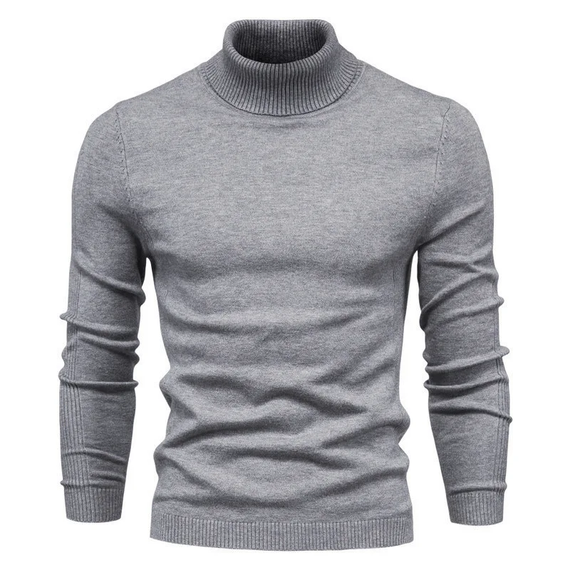 

Autumn Winter Sweaters Cardigan New Casual Men's Solid Color Pullover Sweater Fashion Casual High Collar Men's Casual Knitwear