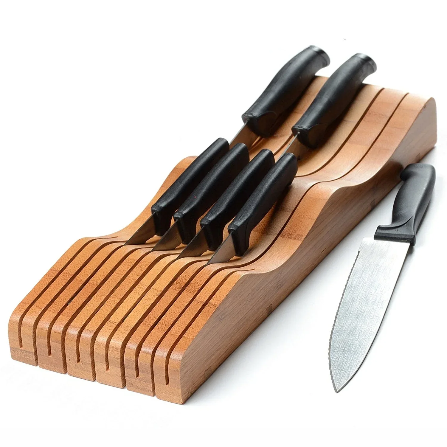 

In-Drawer Bamboo Knife Block Design To Hold 10-15 Knives (Not Included) , Knife Kitchen , Kitchen Knives ,Kitchen Storage