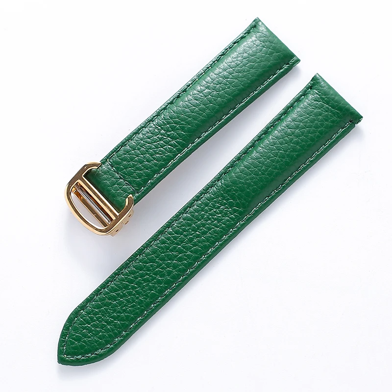 Litchi Soft Leather Watch Strap - Luxury Belt for Men & Women, Replacement Watch Accessory